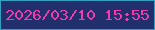 文字の大きさ：4、枠の色：339fc1、背景の色：21306d、文字の色：f03cad 無料ブログパーツのブログ時計
