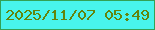 文字の大きさ：2、枠の色：33a156、背景の色：48f4ed、文字の色：63850d 無料ブログパーツのブログ時計