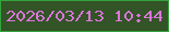 文字の大きさ：4、枠の色：33a43f、背景の色：335427、文字の色：db76da 無料ブログパーツのブログ時計