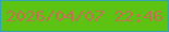 文字の大きさ：3、枠の色：33a4b1、背景の色：5dc312、文字の色：c47053 無料ブログパーツのブログ時計