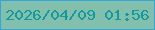 文字の大きさ：4、枠の色：33a7d9、背景の色：82bfad、文字の色：14999e 無料ブログパーツのブログ時計