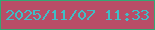 文字の大きさ：2、枠の色：33a874、背景の色：b84d67、文字の色：3fbec7 無料ブログパーツのブログ時計