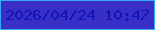 文字の大きさ：3、枠の色：33a9f8、背景の色：392ec6、文字の色：1114b6 無料ブログパーツのブログ時計