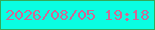 文字の大きさ：2、枠の色：33aa5a、背景の色：0afee2、文字の色：d06895 無料ブログパーツのブログ時計