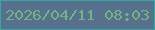 文字の大きさ：5、枠の色：33aa9d、背景の色：56708d、文字の色：72b481 無料ブログパーツのブログ時計