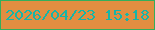 文字の大きさ：4、枠の色：33ae5c、背景の色：e18e41、文字の色：15b5a9 無料ブログパーツのブログ時計