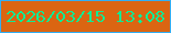 文字の大きさ：1、枠の色：33aef3、背景の色：db6512、文字の色：0dec95 無料ブログパーツのブログ時計