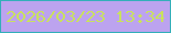 文字の大きさ：4、枠の色：33afb9、背景の色：bca3ef、文字の色：c9e15f 無料ブログパーツのブログ時計