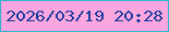 文字の大きさ：4、枠の色：33b2d2、背景の色：faa7df、文字の色：1c3c9f 無料ブログパーツのブログ時計