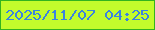 文字の大きさ：2、枠の色：33b41f、背景の色：c3fc2c、文字の色：3b83df 無料ブログパーツのブログ時計