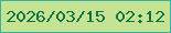 文字の大きさ：4、枠の色：33b4a5、背景の色：c6e393、文字の色：107445 無料ブログパーツのブログ時計
