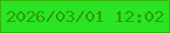 文字の大きさ：4、枠の色：33b508、背景の色：2be424、文字の色：2a9e0b 無料ブログパーツのブログ時計