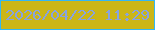 文字の大きさ：1、枠の色：33b7f5、背景の色：cbb617、文字の色：88a3df 無料ブログパーツのブログ時計