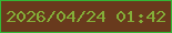 文字の大きさ：2、枠の色：33b836、背景の色：693a1d、文字の色：84ae38 無料ブログパーツのブログ時計