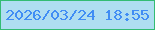 文字の大きさ：4、枠の色：33bc73、背景の色：afdef1、文字の色：418ef4 無料ブログパーツのブログ時計