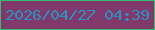文字の大きさ：3、枠の色：33be6e、背景の色：80396a、文字の色：2a91c0 無料ブログパーツのブログ時計