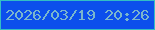 文字の大きさ：5、枠の色：33bec4、背景の色：0c4fec、文字の色：7ab6cd 無料ブログパーツのブログ時計