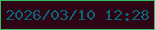 文字の大きさ：2、枠の色：33bf65、背景の色：2f0515、文字の色：076578 無料ブログパーツのブログ時計