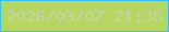 文字の大きさ：1、枠の色：33bff8、背景の色：b7d661、文字の色：bed7ac 無料ブログパーツのブログ時計