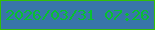 文字の大きさ：5、枠の色：33c006、背景の色：3876a9、文字の色：08c130 無料ブログパーツのブログ時計