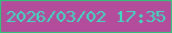 文字の大きさ：2、枠の色：33c07a、背景の色：b34c9b、文字の色：3fd9c0 無料ブログパーツのブログ時計