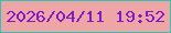 文字の大きさ：2、枠の色：33c1b3、背景の色：eda5a6、文字の色：8119c5 無料ブログパーツのブログ時計