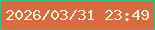 文字の大きさ：2、枠の色：33c483、背景の色：db6b3e、文字の色：f5f8dc 無料ブログパーツのブログ時計