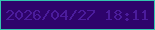 文字の大きさ：4、枠の色：33c4af、背景の色：2e036b、文字の色：4b1c9c 無料ブログパーツのブログ時計