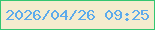 文字の大きさ：3、枠の色：33c671、背景の色：f4eccf、文字の色：5daaeb 無料ブログパーツのブログ時計