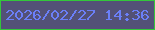 文字の大きさ：1、枠の色：33c73b、背景の色：535177、文字の色：6b7ff8 無料ブログパーツのブログ時計