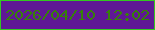 文字の大きさ：4、枠の色：33c820、背景の色：5f1895、文字の色：368108 無料ブログパーツのブログ時計