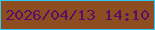 文字の大きさ：1、枠の色：33c9f6、背景の色：8e4d20、文字の色：561068 無料ブログパーツのブログ時計