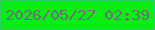 文字の大きさ：3、枠の色：33ca6e、背景の色：08ee15、文字の色：6e6e7a 無料ブログパーツのブログ時計