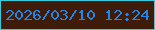 文字の大きさ：3、枠の色：33cbe0、背景の色：3f1b09、文字の色：2186ea 無料ブログパーツのブログ時計