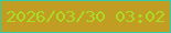 文字の大きさ：2、枠の色：33cca6、背景の色：c29d23、文字の色：a8dc22 無料ブログパーツのブログ時計