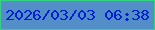 文字の大きさ：1、枠の色：33d480、背景の色：548ec8、文字の色：0320d0 無料ブログパーツのブログ時計