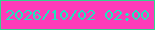 文字の大きさ：1、枠の色：33d48e、背景の色：fd3bb9、文字の色：20e6bd 無料ブログパーツのブログ時計