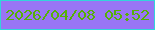 文字の大きさ：5、枠の色：33d4da、背景の色：9975f5、文字の色：56b006 無料ブログパーツのブログ時計