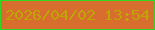 文字の大きさ：4、枠の色：33d621、背景の色：d86e2e、文字の色：c0a400 無料ブログパーツのブログ時計