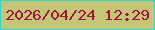 文字の大きさ：1、枠の色：33d6cd、背景の色：c6c678、文字の色：a3153d 無料ブログパーツのブログ時計