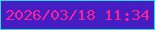 文字の大きさ：5、枠の色：33d9df、背景の色：451dc3、文字の色：f82398 無料ブログパーツのブログ時計
