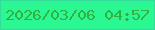 文字の大きさ：2、枠の色：33dc9a、背景の色：2bf893、文字の色：31b142 無料ブログパーツのブログ時計