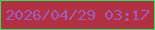 文字の大きさ：4、枠の色：33df5c、背景の色：b13143、文字の色：9e5dbe 無料ブログパーツのブログ時計