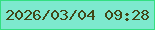 文字の大きさ：1、枠の色：33df81、背景の色：7de9ce、文字の色：424819 無料ブログパーツのブログ時計
