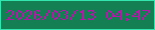 文字の大きさ：2、枠の色：33e6b0、背景の色：157f54、文字の色：af19a6 無料ブログパーツのブログ時計