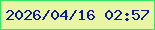 文字の大きさ：2、枠の色：33e765、背景の色：e9f5a4、文字の色：091d95 無料ブログパーツのブログ時計