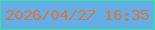 文字の大きさ：3、枠の色：33e799、背景の色：65ade6、文字の色：d57839 無料ブログパーツのブログ時計