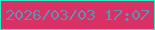 文字の大きさ：3、枠の色：33e9c1、背景の色：d93065、文字の色：668ead 無料ブログパーツのブログ時計