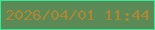 文字の大きさ：3、枠の色：33ea99、背景の色：5c8a56、文字の色：ad8733 無料ブログパーツのブログ時計