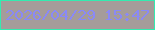 文字の大きさ：5、枠の色：33ebb0、背景の色：a59c9a、文字の色：8a89f6 無料ブログパーツのブログ時計